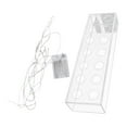 thumbnail image 4 of Jarrón de flores acrílico rectangular para decoración del hogar, jardineras de escritorio, soporte para agua 35x10x6.5cmLuz LED, 4 of 9