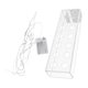 thumbnail image 4 of Jarrón de flores acrílico rectangular con soporte para agua, decoración de baja altura. 35x10x6.5cmLuz LED, 4 of 9