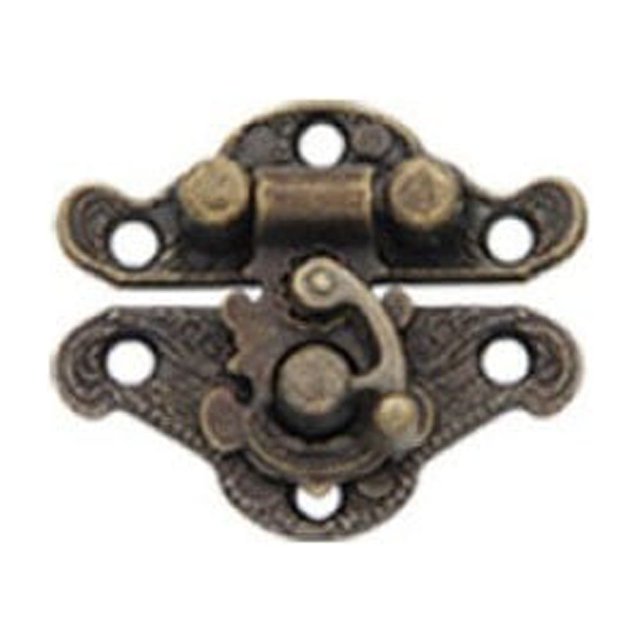Ancien Rétro Ordinateur Portable Valise Boîte à Bijoux en Bois Loquet Hasp Lock Catch