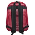 thumbnail image 6 of Solid Color Transparent See Through Mesh Stadium Approved Backpack for Travel and Commuting in Red, 6 of 7