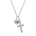 thumbnail image 2 of Delight Jewelry Silvertone Large Yellow Jacket - Mascot Everlasting Love Engraved Cross Zoey Necklace, 28", 2 of 4