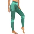 thumbnail image 4 of DODOING Women Yoga Leggings Fitness Pants Gym Fitness Sports Comfy Trousers Compression Sportswear Casual Jogging Pants, Teal, S-XL, 4 of 6