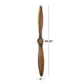 thumbnail image 3 of DecMode Brown Metal Wood Inspired 2 Blade Airplane Propeller Wall Decor with Gold Aviation Detailing, 3 of 8