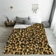 thumbnail image 5 of Balery Gold Glitter Leopard Manta de Felpa Suave y Acogedora – Cobija de Franela Aterciopelada para Cama, Lavable y Cálida para Sofá, Mascotas, Transpirable-50"x40", 5 of 7