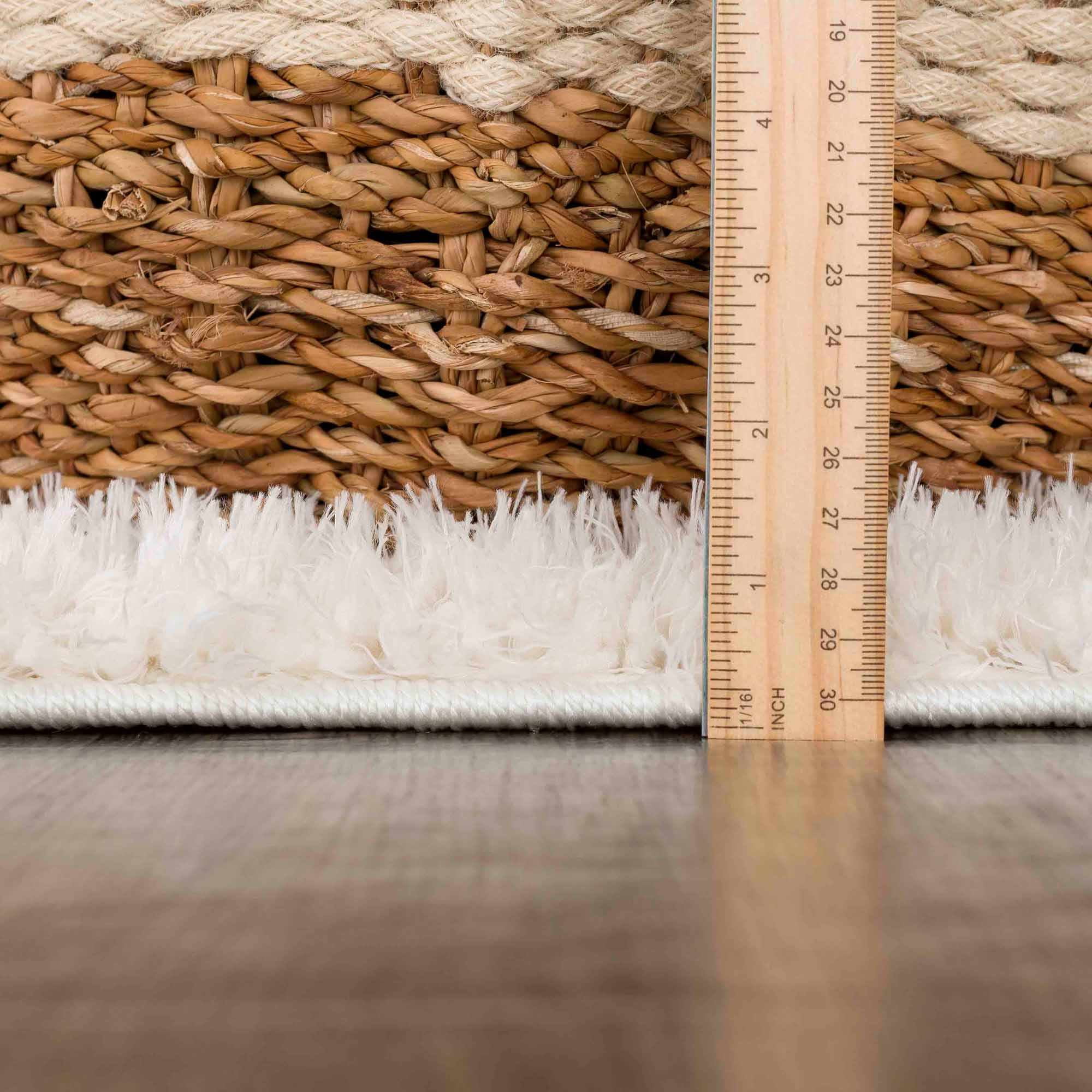 Hauteloom Faina Machine Washable Solid Shag Rug - Plain Living Room Bedroom Shaggy Area Rug - Fluffy Plush High Pile Carpet - Cream, Beige, Ivory - 9'3" x 12'