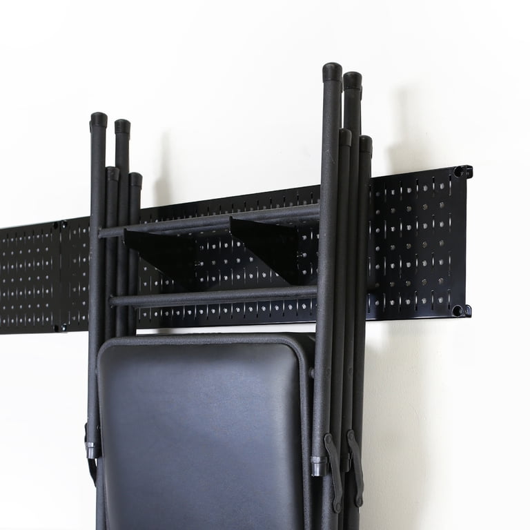 SEDY 64" Heavy Duty Garage Storage Tool Organizer Wall Mount Rack – Black Alloy Steel With 10 Hooks