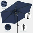 thumbnail image 6 of 9ft Outdoor Patio Umbrella - Market Table Pool Deck Umbrella UPF50+ UV Protection with Push Button Tilt, Crank and 8 Sturdy Ribs (Navy Blue, No base), 6 of 12