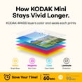 thumbnail image 5 of KODAK Mini 3 Retro Instant Portable Photo Printer (3x3 inches) + 38 Sheets Bundle, Black, 5 of 10