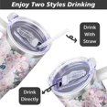 thumbnail image 5 of 40oz Tumbler with Handle and Straw Lid | Vacuum Insulated Leak Proof Tumbler | Stainless Steel Travel Mug Water Bottle Cup Keeps Cold & Hot, 5 of 7