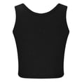 thumbnail image 6 of WEIWEN Cropped Tank Tops for Women Summer Basic Scoop Neck Button Camisole Tops Casual 2026 Sleeveless Henley Shirts Black, M, 6 of 6