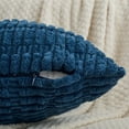 thumbnail image 3 of Unique Bargains 4 Pcs Corduroy Throw Pillow Covers 18" x 18" Dark Bule/Grey, 3 of 7
