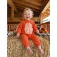 thumbnail image 5 of RUINIXCW Baby Thanksgiving Turcky Costume Newborn Infant Boy Girl Halloween Cosplay Outfit Fall Winter Warm Romper Long Sleeve Zipper Hooded Jumpsuit, 5 of 10