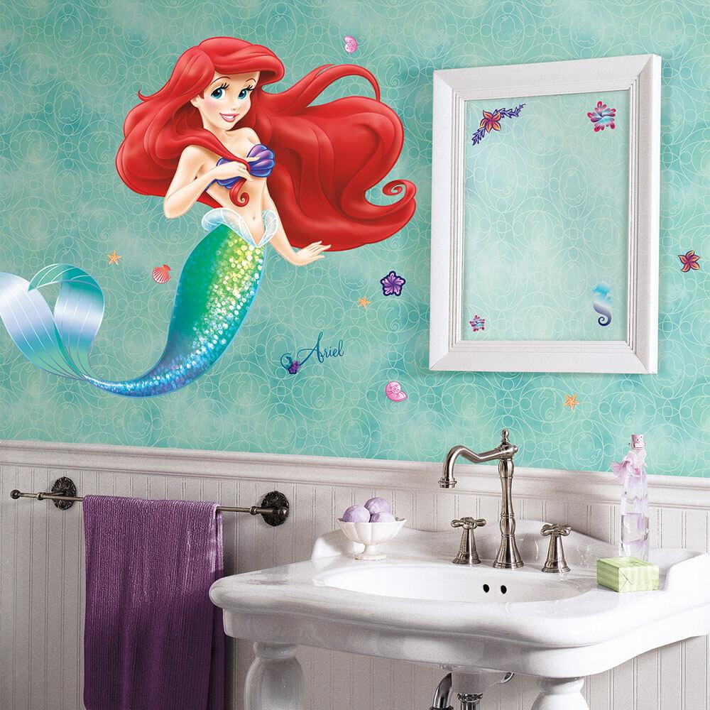 Mermaid Wall Stickers & Decals x8 Nautical Fish Tile Bath Vinyl Baby Kid Bedroom 