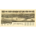 thumbnail image 2 of Wellge 18x11 Gold Ornate Wood Framed with Double Matting Museum Art Print Titled - Fort Madison Iowa - Wellge 1889, 2 of 4