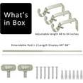 thumbnail image 4 of eTeckram 5/8" Single Curtain Rod with Adette Finials,Pewter,48‘’-84‘’, 4 of 6