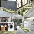 thumbnail image 2 of Olive Green and White Checkerboard Pattern Kitchen Rug Mat,Kitchen Runner Rugs Non Skid Washable,Decorative Kitchen Floor Mats for Kitchen,Sink,Laundry,17"X47", 2 of 5