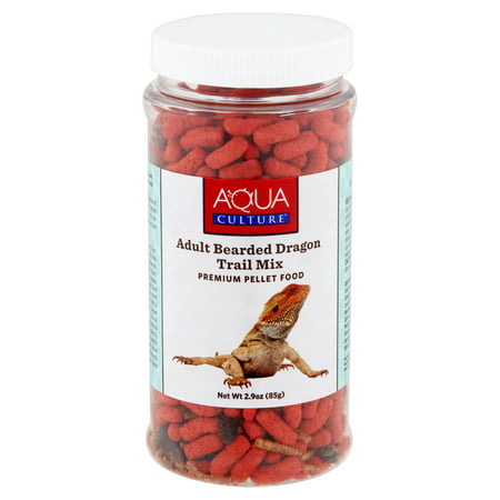Aqua Culture Adult Bearded Dragon Trail Mix Premium Pellet Food, 2.9 (Best Size Vivarium For Bearded Dragon)