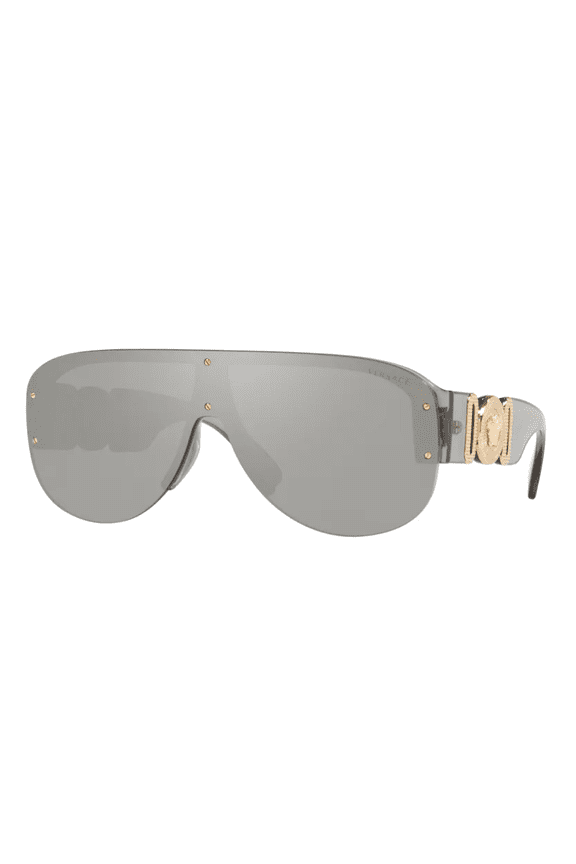 VE 4391 Plastic Unisex Shield Sunglasses Transparent Grey 48mm Adult