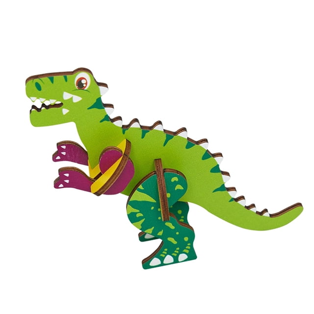 Rompecabezas de inserción de madera Macarena 3D juguetes educativos Dinosaurio