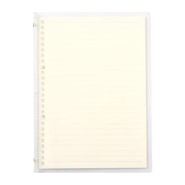 Transparent B5 Refillable Notebook 26 Rings/Holes Loose Leaf Binder Flexible Waterproof PP Cover 30 Sheets Ruled Lined Paper Refillable Binder for Office Home School Students Supplies