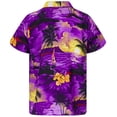 thumbnail image 4 of KING KAMEHA Chemise Hawaïenne Funky, Manches Courtes, Surf, Violet, TTG, 4 of 4