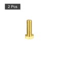 thumbnail image 3 of Brass Hex Bolts, M12x35mm 2 Pack Fully Thread Grade 4.8 Machine Screws, 3 of 5