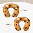 thumbnail image 3 of KLL Bold Black and White Leaves Orange Pattern Memory Foam Cervical Neck Pillow Versatile U-Shaped Pillows for Home/Office/Camping/Travelling/Soft Washable Cover, 3 of 8