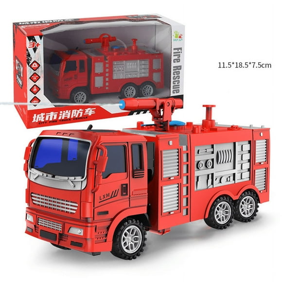 (One Piece) Children's Sprinkler Fire Truck Toys Large Simulation Sprinkler Model Boy Music Lifting Ladder Car Toys (Fire Sprinkler)