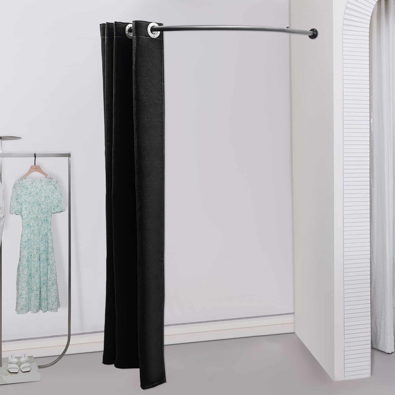 Miumaeov U-Shape Fitting Room for Boutiques, Portable Clothing Store Changing Room, Privacy Screen Partition Protection Dressing Room