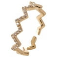 thumbnail image 1 of Golden Wave Pattern Zircon Ring To My Daughter Highs And Lows Ring, 1 of 9