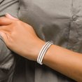 thumbnail image 4 of 925 Sterling Silver Cuff Bangle Bracelet, 4 of 8