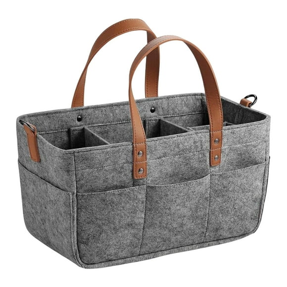 Baby Diaper Bag for Baby Mummy Makeup Bag Nursery Storage Bag Practical Reusable Dark Gray