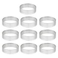 thumbnail image 1 of POINTERTECK 10 Pcs Anneau à Tarte Rond en Acier Inoxydable Perforé Sans Couture de 4,5 cm, Anneau à Quiche, Moule à Tarte avec Trou, Anneau à Coquille de Tarte, 1 of 6