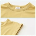 thumbnail image 4 of 5 Colors Girls' Cotton Short-sleeved T-shirt Leisure&nbsp;Summer Korean All-match Plain Color&nbsp;Top, 4 of 5