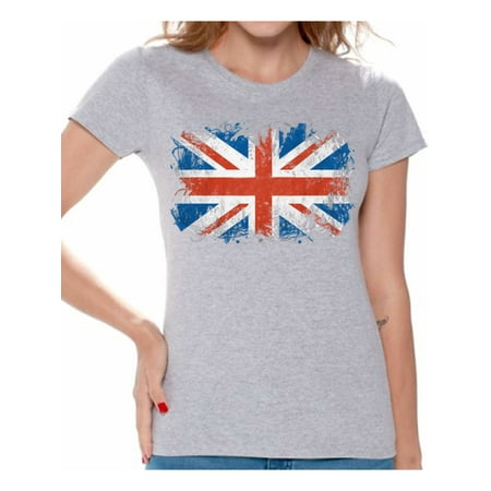 Awkward Styles Union Jack Shirt Women T Shirt British Ladies T-Shirt English Shirt I Love England Shirt New England T Shirt Nifty Shirt for Ladies T Shirt Girls Clothing United Kingdom Gifts