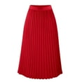 thumbnail image 4 of Robes d'Été Taille Haute Jupe Midi en Chiffon à Volants Longueurs Longues Robe Rouge m, 4 of 4