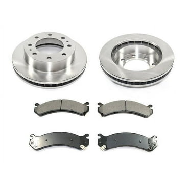 Front Brake Pad and Rotor Kit - Compatible with 2007 - 2010 Chevy Silverado 3500 HD 2008 2009