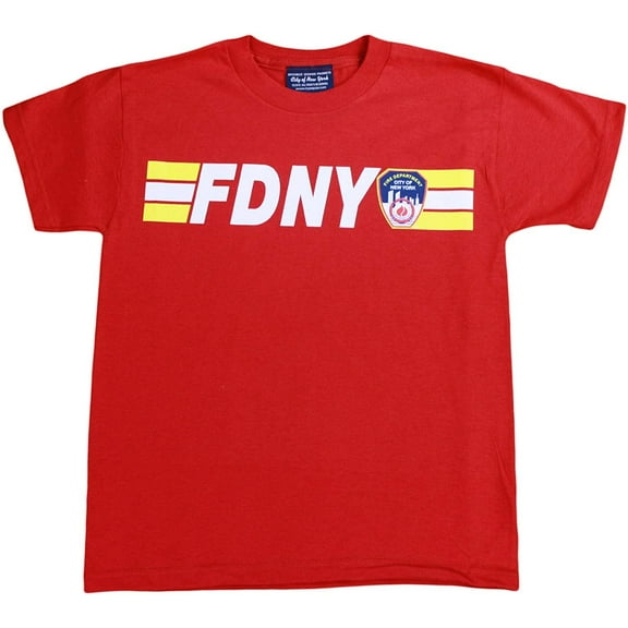 Fdny Kids Short Sleeve Screen Print 200 feet back T-Shirt red Large 14-16