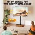 thumbnail image 4 of RTVR Universal Floor TV Stand for 32-60 inch TVs up to 88 lbs, Adjustable Swivel Mount Brown Wood Base Stand, 4 of 8