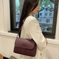 thumbnail image 3 of LNGOOR Women‘s Cow Leather Square Handbag Solid Versatile Head Layer Cowhide Multi Compartment Single Shoulder Bag Luxury Underarm Bag, 3 of 7