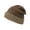 Brown/Taupe, variant on Women's 2 Tone Beanie Chic Gradient Design, Black/Grey