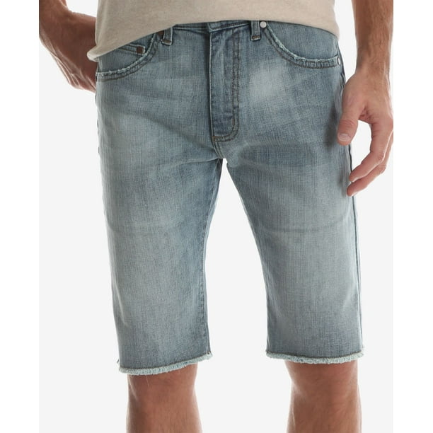 Wrangler Shorts - Men's Frayed Hem Acid Wash Denim Shorts 38 - Walmart ...
