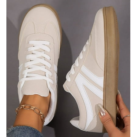 KAQ Women Fashion Sneaker Lace-Up Tennis Casual Shoes for Ladies