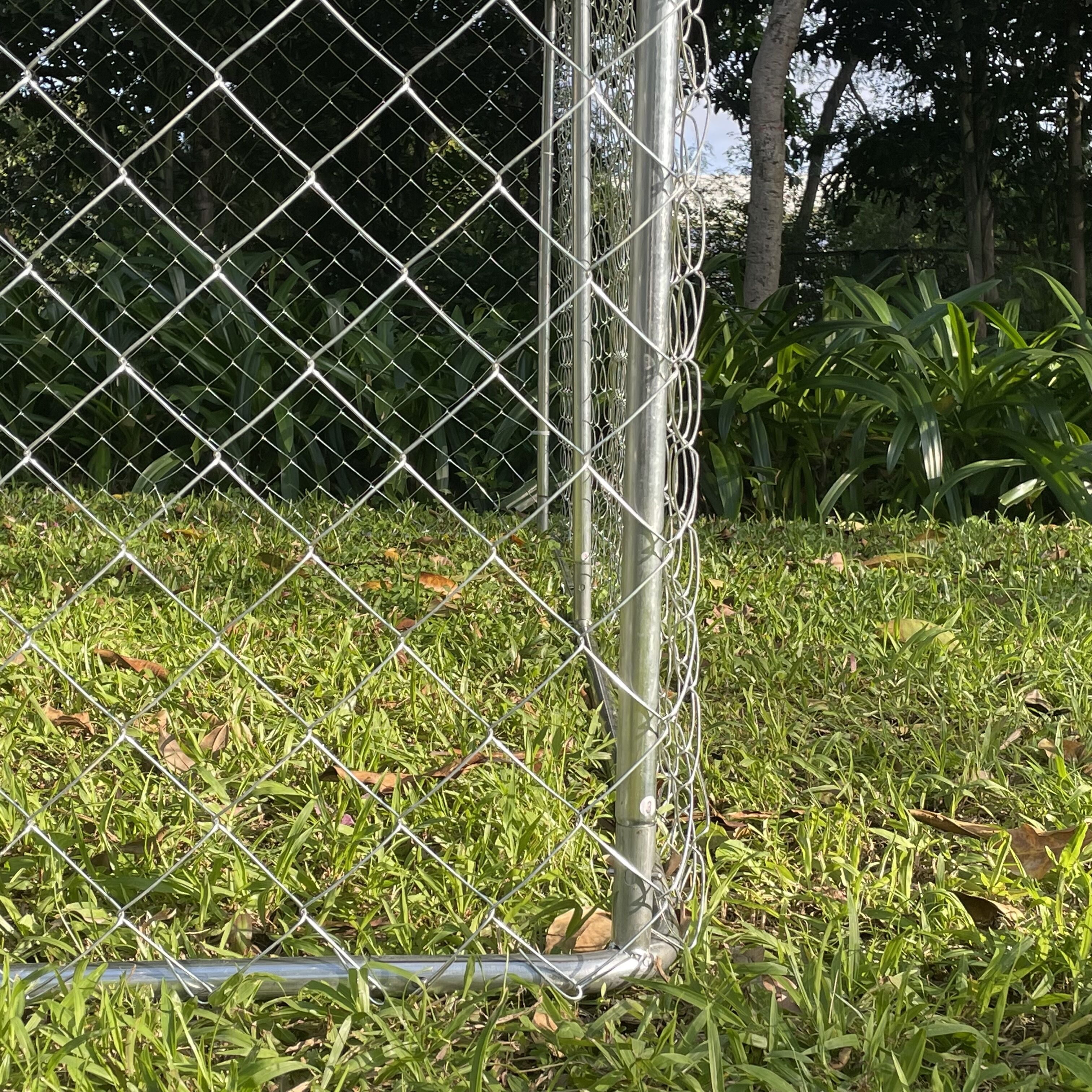 Jarbalai Premium Large Metal Dog Kennel 10x10 ft Dog Run, Secure Weatherproof & Durable Outdoor Enclosure for Large Dogs