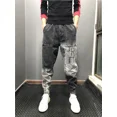 thumbnail image 5 of Pantalones vaqueros para hombre, pantalones con letras recortadas, ajustados, con estampado estético, vaqueros de primavera y otoño para hombre, holgados, lavados, clásicos, nuevos, 5 of 5
