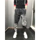 thumbnail image 5 of Pantalones vaqueros para hombre, pantalones con letras recortadas, ajustados, con estampado estético, vaqueros de primavera y otoño para hombre, holgados, lavados, clásicos, nuevos, 5 of 5