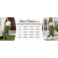 thumbnail image 3 of TEMOFON Capri Pants for Women Summer Linen Pants with Pockets Casual Wide Leg Waisted Drawstring Flowy Beach Pants L, 3 of 10