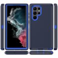 thumbnail image 4 of Xhy Samsung Galaxy S22 S22 Plus S22 Ultra 5G Case with Belt Clip Holster Heavy Duty Hard Shockproof Armor Protector Phone Case Cover (Dark Blue&Blue), 4 of 9