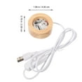 thumbnail image 3 of OUNONA Display Light Base LED Light Base Wood Khaki USB Charging Office Decoration 1Pack, 3 of 8