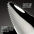 thumbnail image 4 of Serrated Spoons And Set Stainless Steel Curved Serving Utensils For Melon Lime Pitaya, 4 of 4